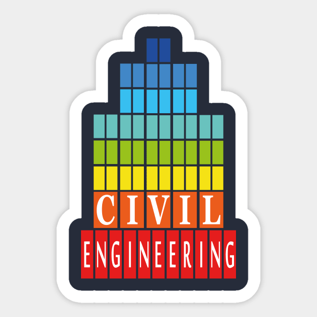 Best design civil engineering, buildings engineer Sticker by PrisDesign99